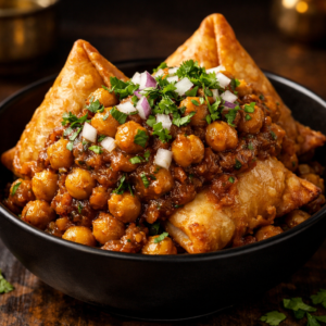 Veg Samosa with Chana (2 pcs)